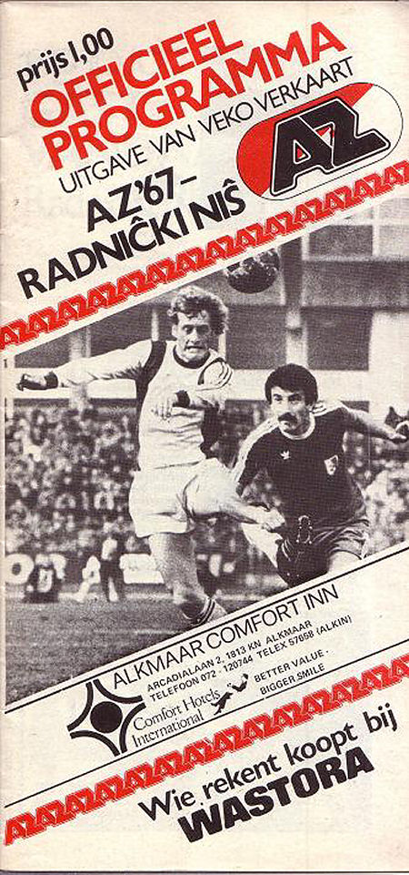 AZ Programma 10-dec-1980 Radnicki Nis uit